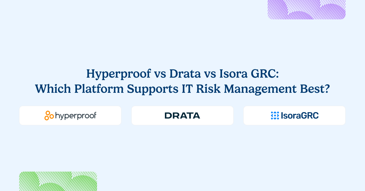 hyperproof vs drata vs isora grc
