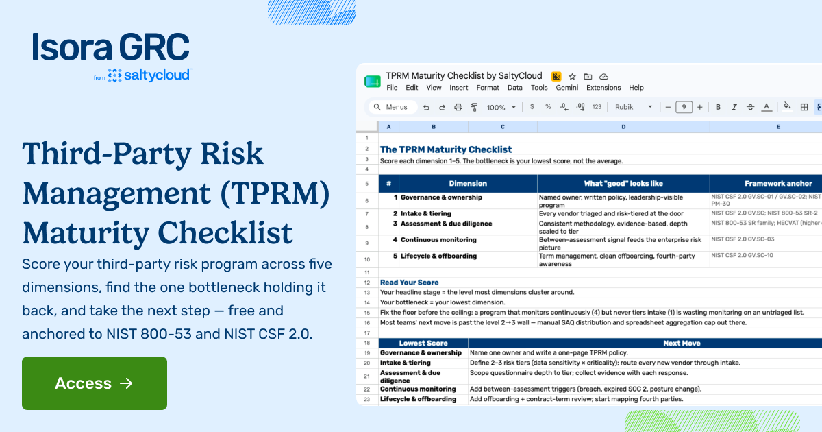 TPRM Maturity Checklist | Isora GRC